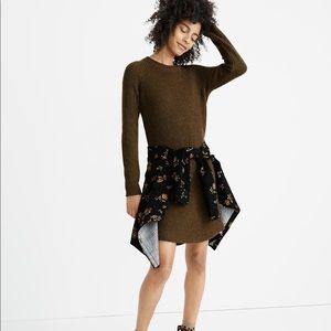 Madewell curved hem sweater dress